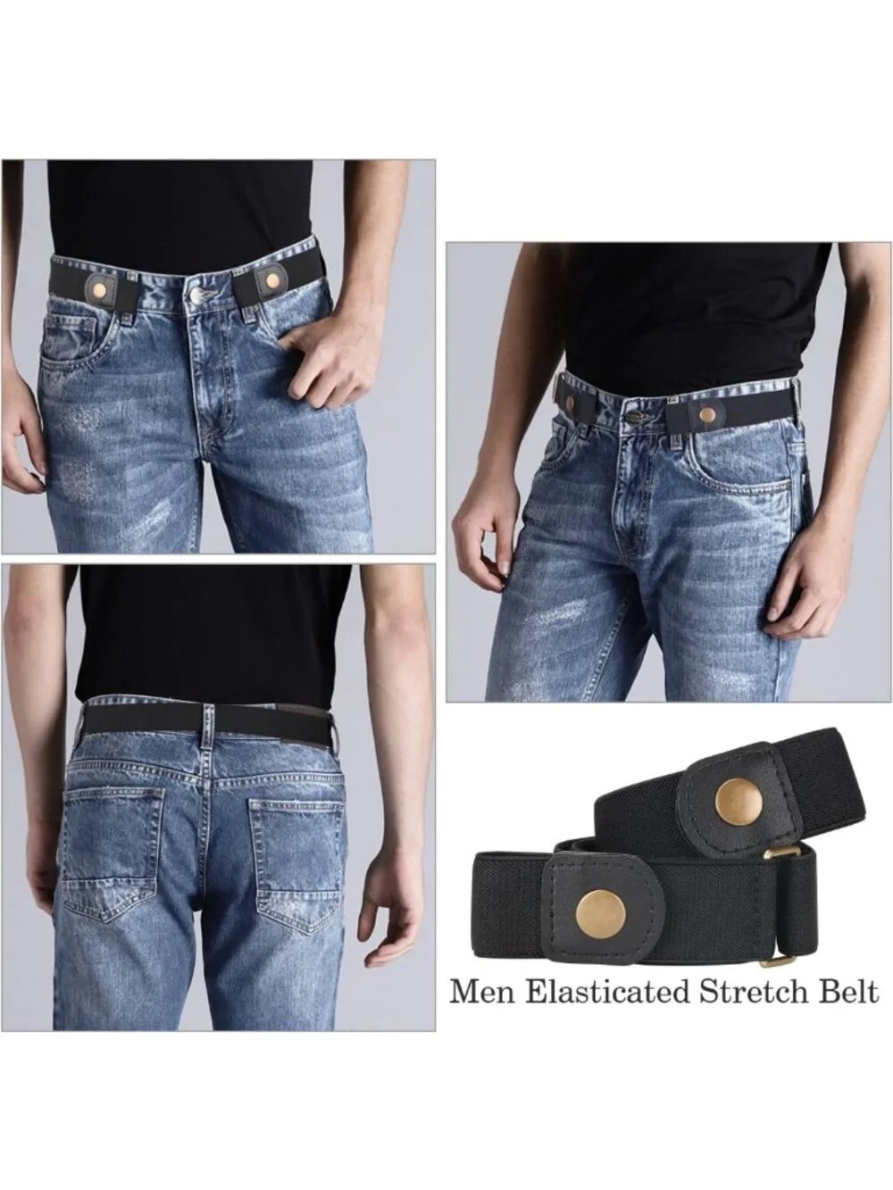 Adjustable No Buckle Invisible Elastic Stretch Belt for Men & Women - Gift Idea